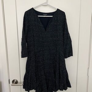 Chic Navy and White Polka Dot Dress
